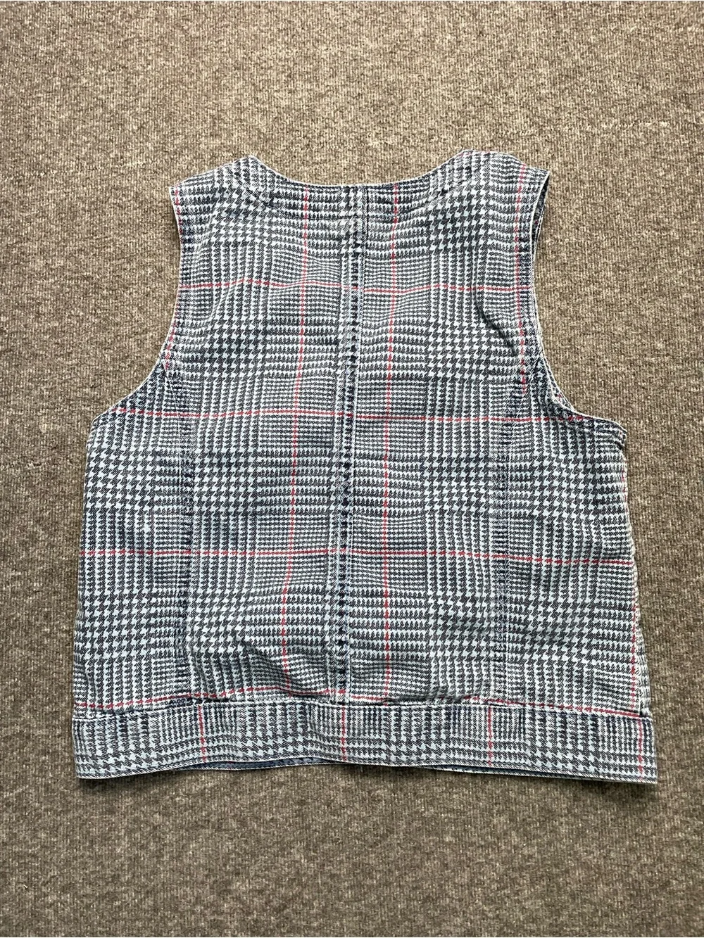 Tommy Hilfiger Denim Houndstooth Vest Skirt Set Girl L 12/14 Y2K Preppy Clueless